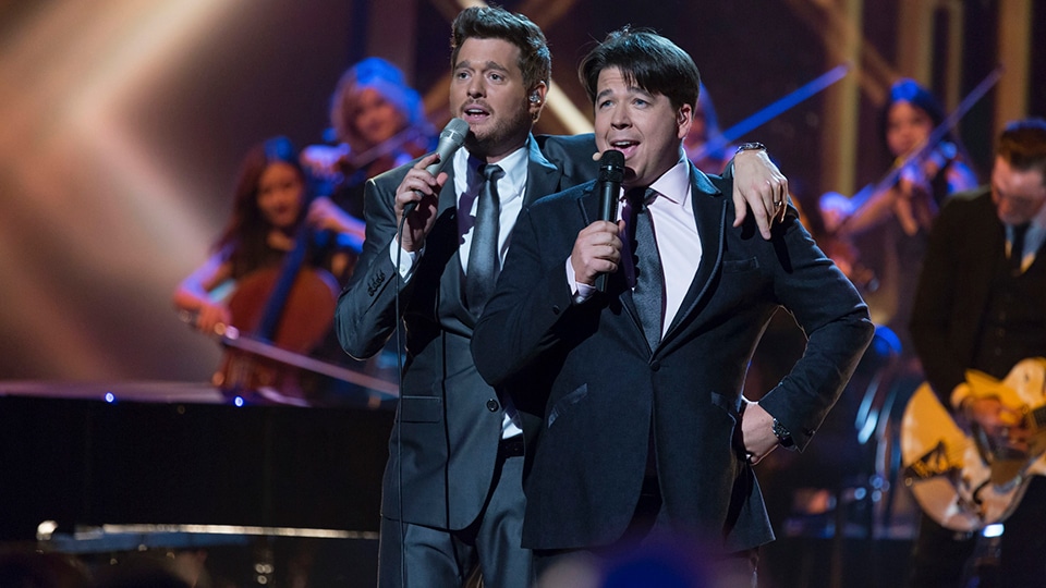 Michael Buble and Michael McIntyre