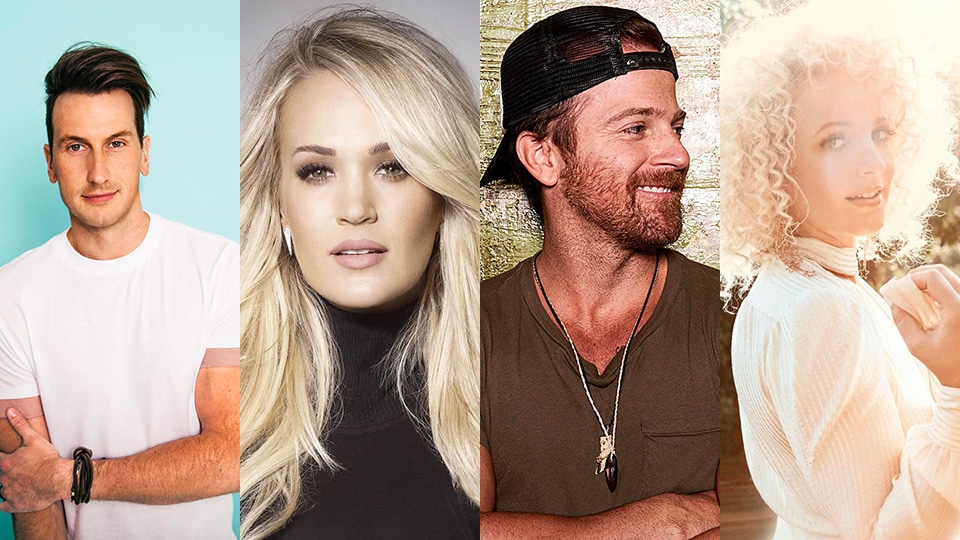 Russell Dickerson, Carrie Underwood, Kip Moore and Cam