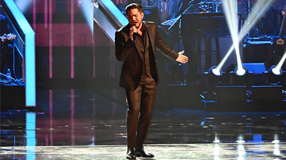Adam Lambert performing at the Kennedy Center Honors