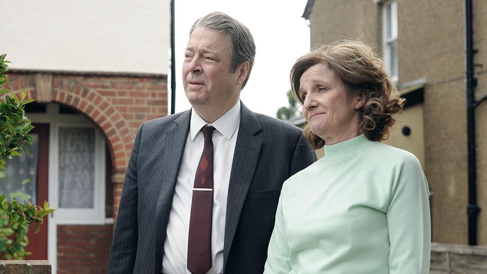 Roger Allam and Caroline O'Neill in Endeavour