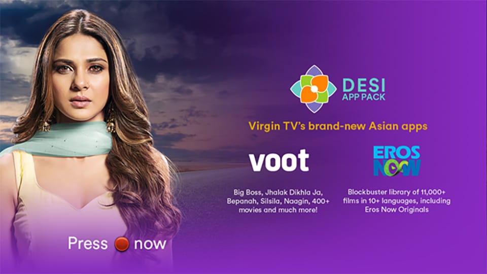 Virgin TV's Desi App Pack