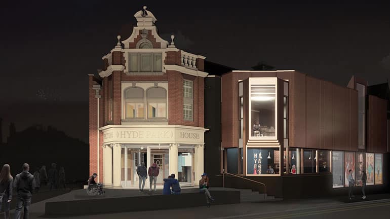 Visualisation of Hyde Park Picture House redevelopment. Credit: Page Park.
