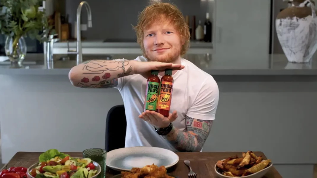 Ed Sheeran with Tingly Ted's