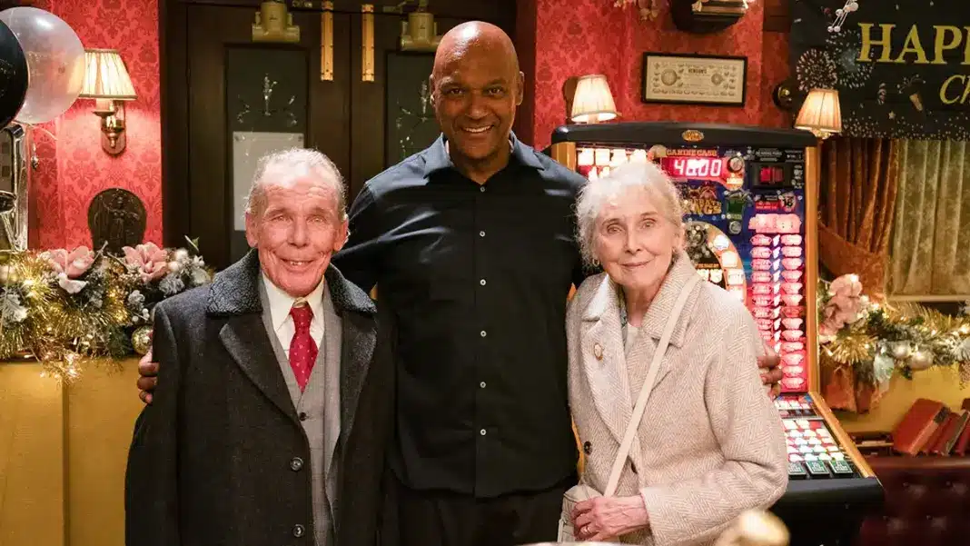 EastEnders - Christopher Fairbank and Elizabeth Counsell with Colin Salmon