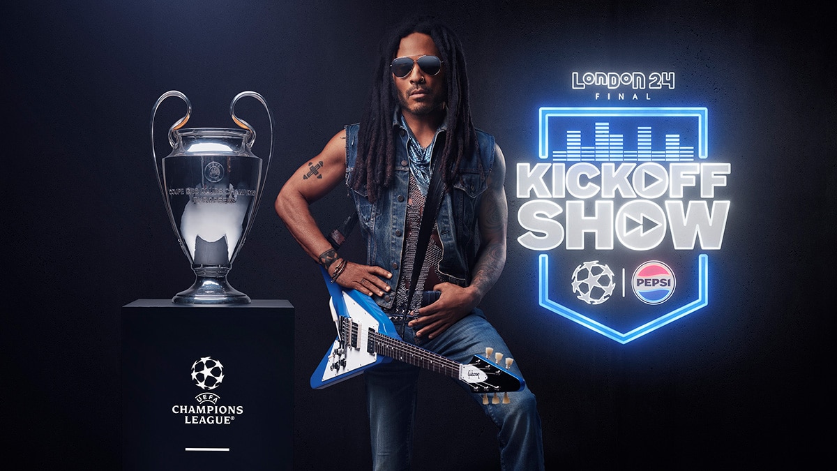 Lenny Kravitz to headline UEFA Champions League Final Kick Off Show  presented by Pepsi - Entertainment Focus